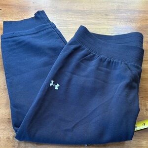 Black UA Cropped Sweatpants